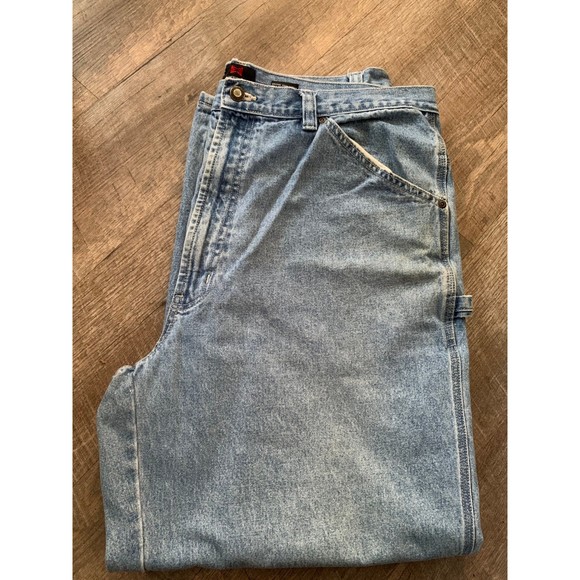 Mens Emergency Exit 38” x 30” light blue 100% cotton casual/ work jeans - Picture 2 of 5